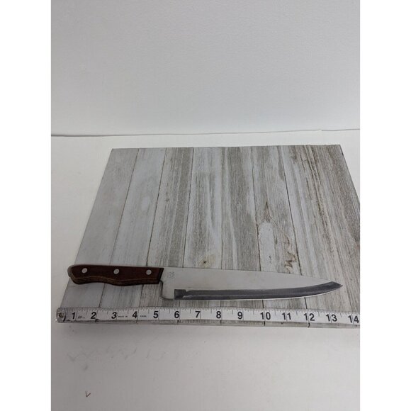 Used Maxam Chef's Knife 9" Stainless Blade Wood Handle - Picture 2 of 10